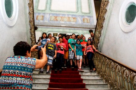 23.11.2017 - Prefeito em exercício Idemar Barz recebe alunos da Escola Fernando Osório que visitam o Paço Municipal