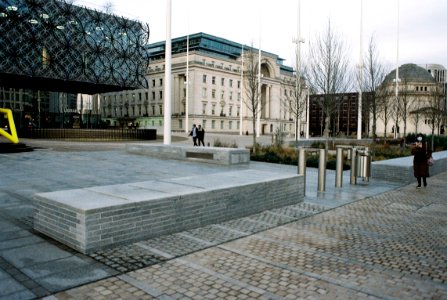 Centenary Square, Birmingham with Library of Birmingham, Baskerville House and the Hall of Memory photo
