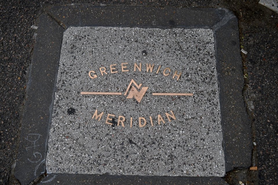 Greenwich Meridian marker stone.  Please read description
