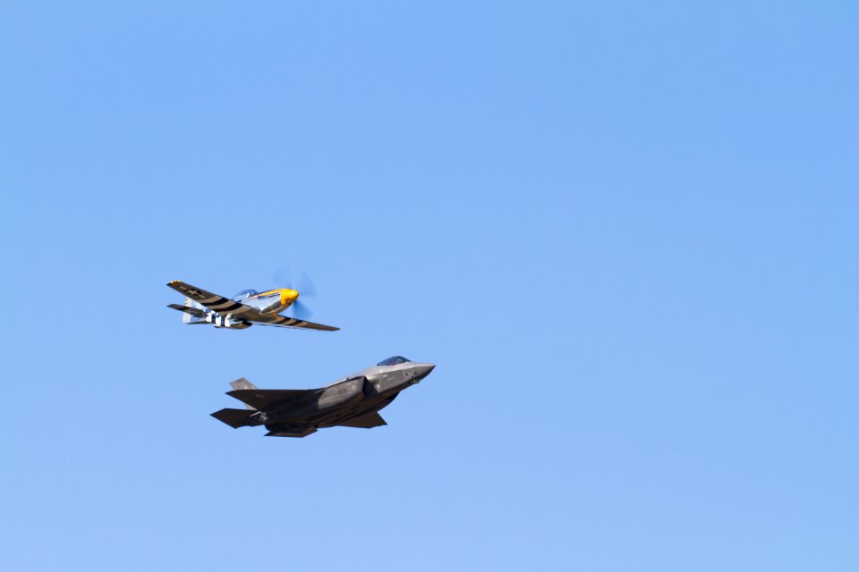 F-35 + P-51 USAF heritage flight