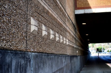 Railway crosses over relief road at Coulsdon Town station