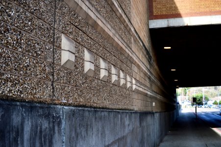 Railway crosses over relief road at Coulsdon Town station photo