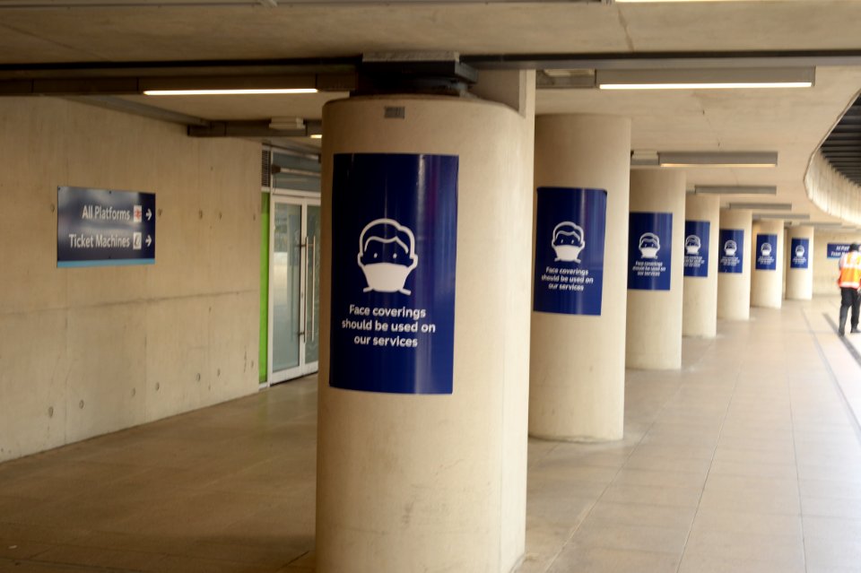 Covid-19 at London Bridge station.