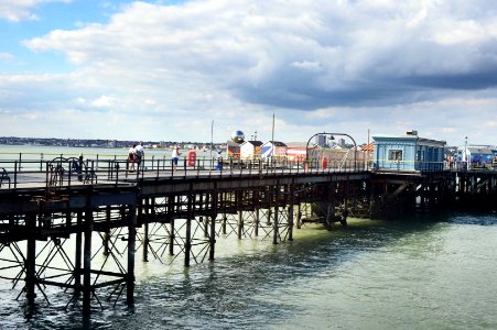 Southend pier and shore from pier head