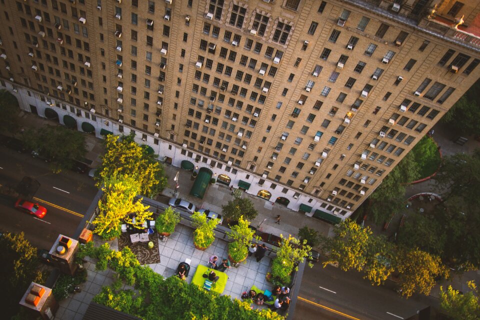 From above architecture city