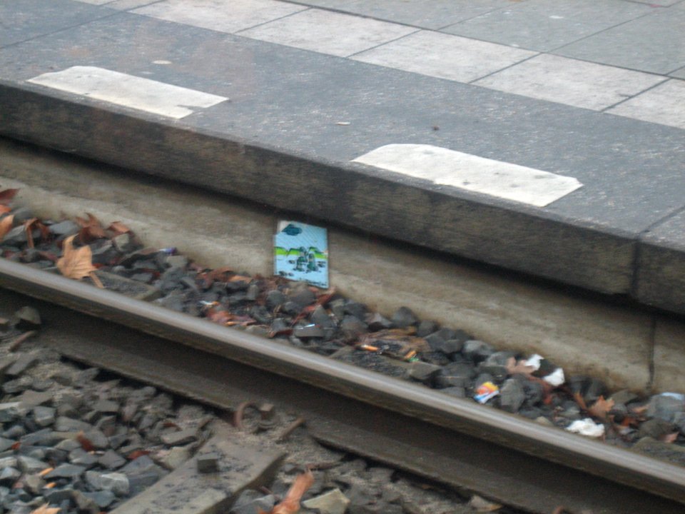 Sub-tram station platform street art