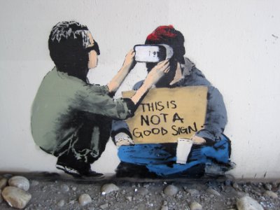 This Is Not A Good Sign, Street Art Under A Bridge In Downtown Calgary, Canada