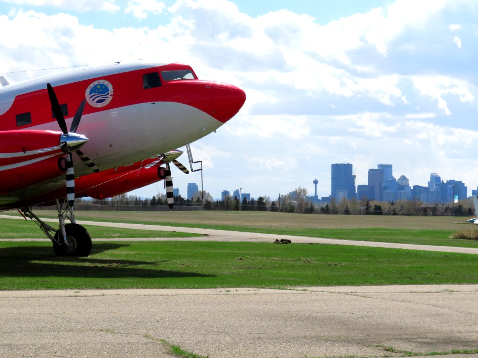 Chinare DC 3 and Calgary Skyline