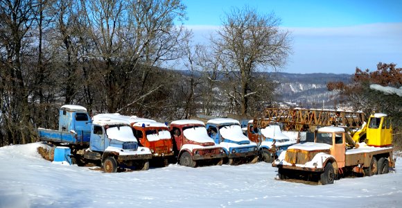 Colourful trucks photo