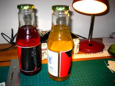 DIY Bottle Label Replacement Mod made from poster