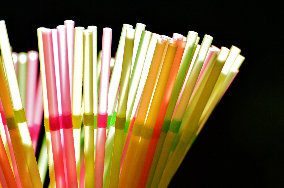 Colorful color straw