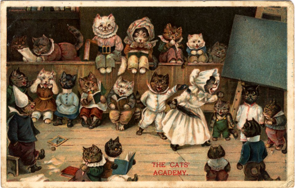 The Cats' Academy by Louis Wain