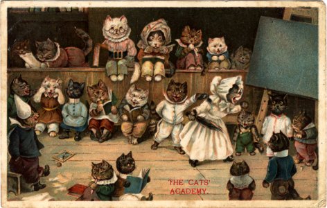The Cats' Academy by Louis Wain