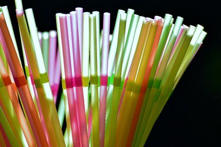 Colorful color straw