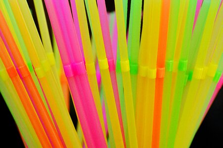 Colorful color straw