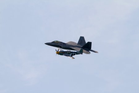 F-22A Raptor + P-51 Mustang 1 photo