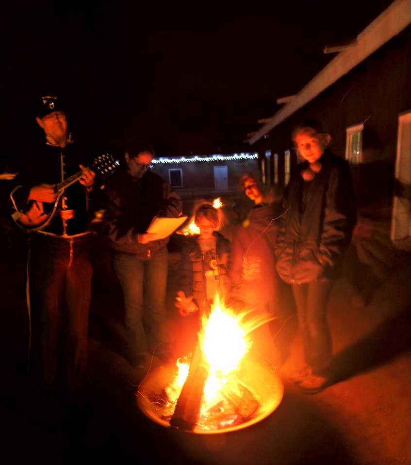 Living History: Cavalry Soldier Singing by Campfire