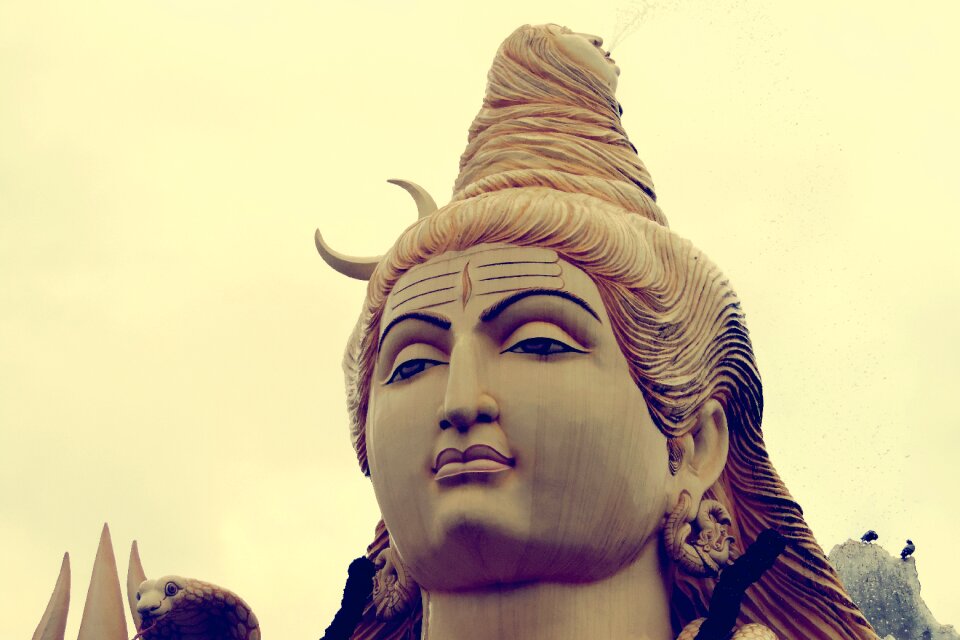 Shiva statue yellow god