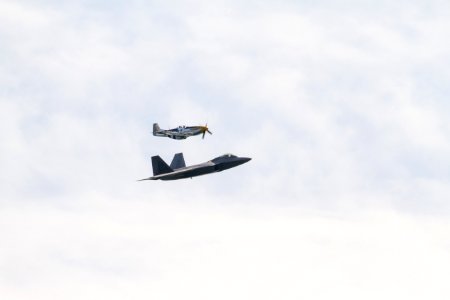 F-22A Raptor + P-51 Mustang 3 photo