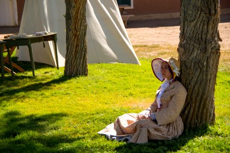 Living History: Woman Under Cottonwood Tree