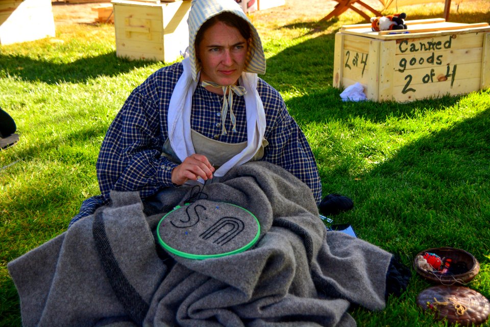 Living History: Woman Sewing