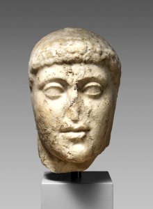 Marble head from a statue of Harmodius-