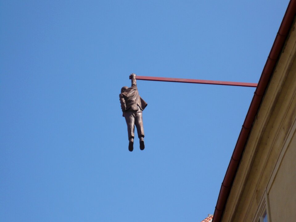 Prague sculpture man