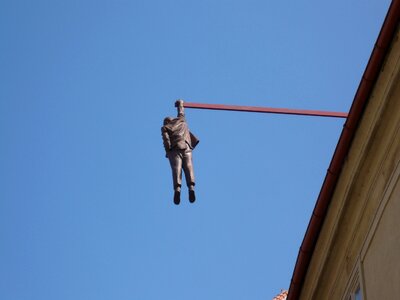 Prague sculpture man