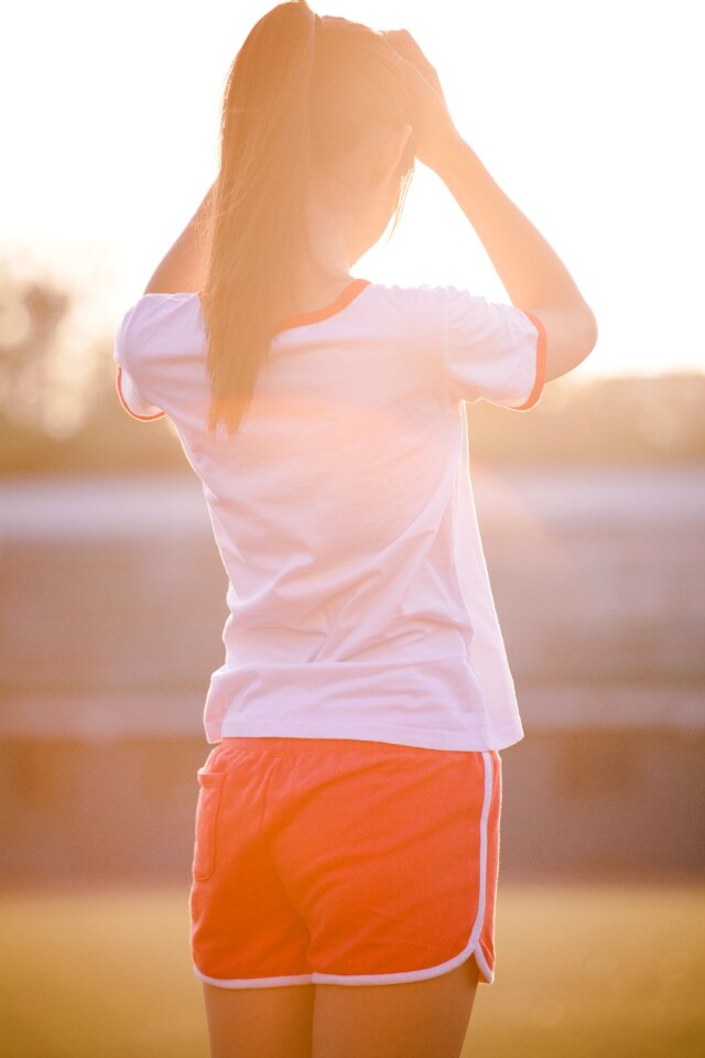 Young women sports character