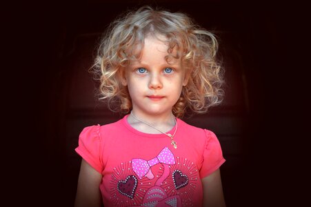Pink blonde curly