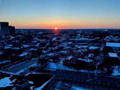 Sunset over Snow in Midtown Atlanta