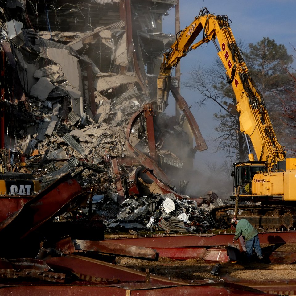 Demolition in Late Afternoon Sunlight