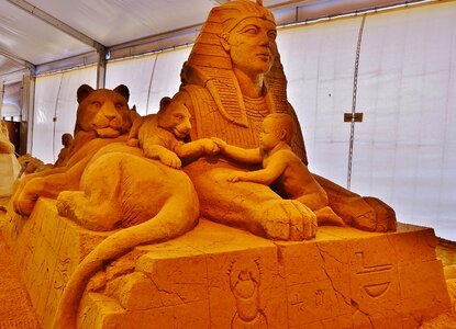 Sphinx mythical creatures lion figure photo
