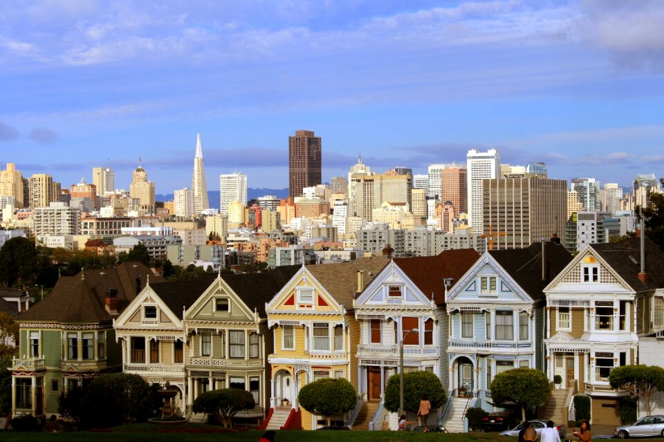 Cityscape street homes