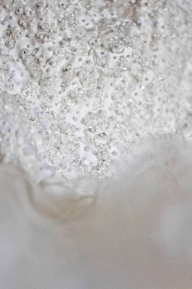 Dress white gray wedding