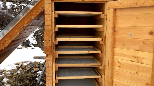 solar dehydrator inside