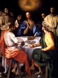 PONTORMO, Jacopo Supper at Emmaus 1525 Galleria degli Uffizi, Florence