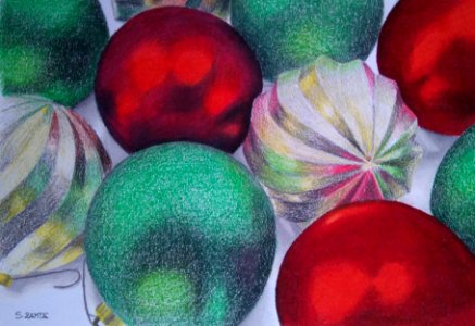 2017 December Art Challenge: Christmas balls