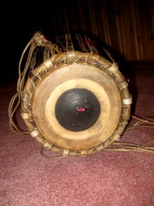 Karne paste on a drumhead