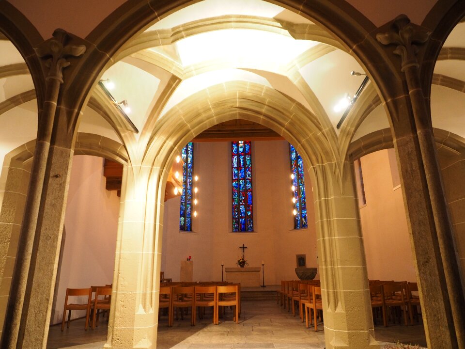 Arcade altar window