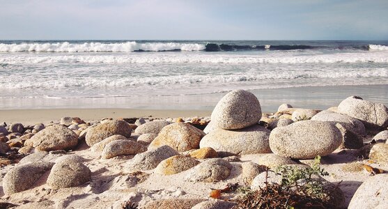 Stones round sea photo