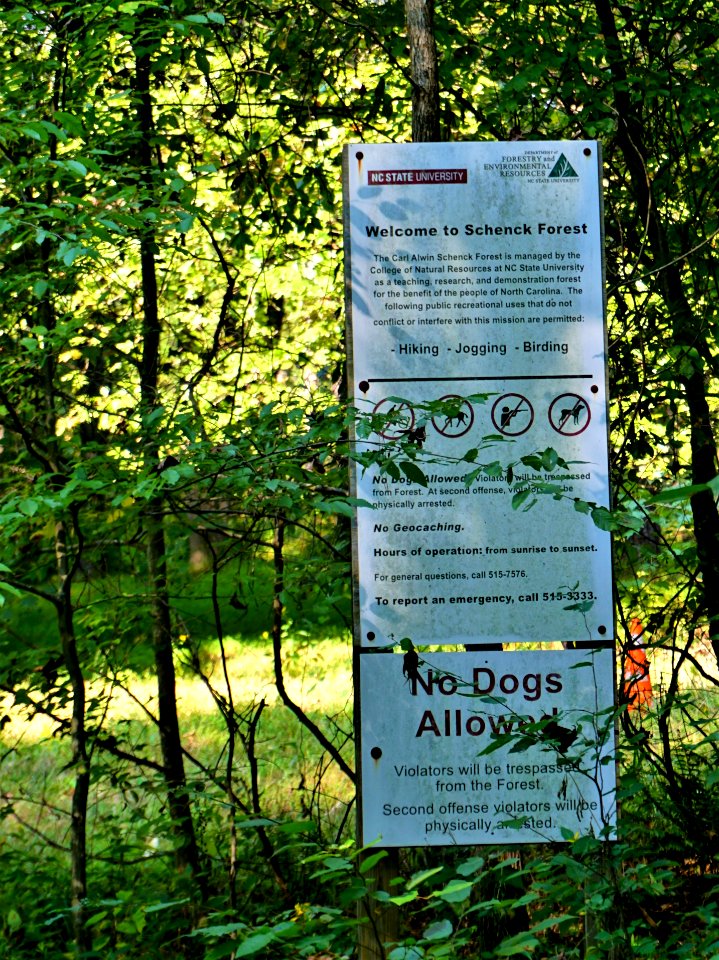sign Schenck Forest ncwetlands KG