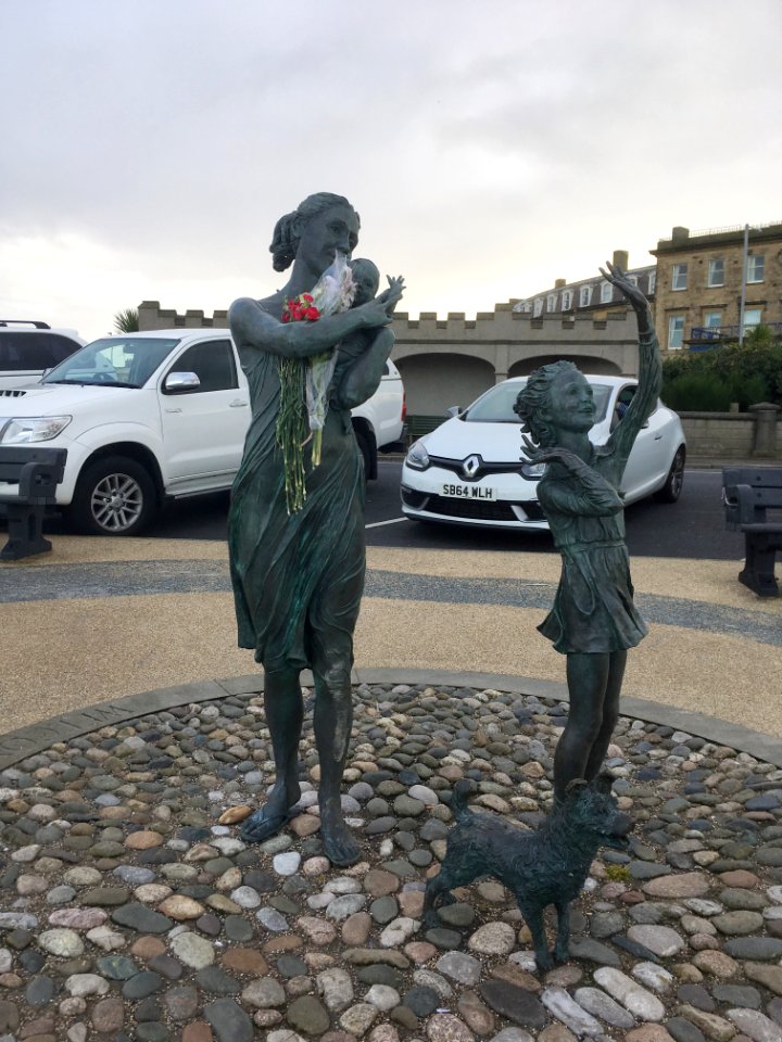 Statue on Fleetwood seafront near North Euston Hotel