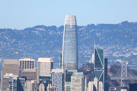 Salesforce Tower and the Bay Bridge from Twin Peaks photo