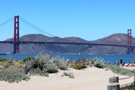 Golden Gate Bridge from Crissy Field Beach