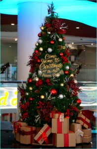 Christmas tree at a mall photo