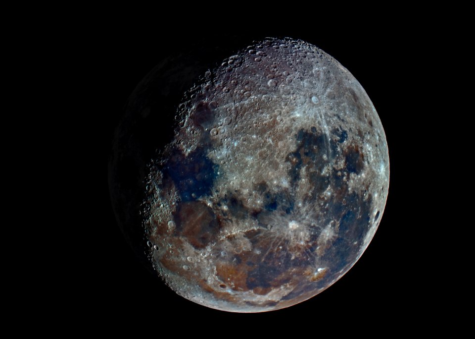Colourful Waning Moon