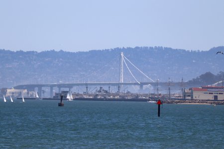 The Campanile from the Golden Gate Bridge's beach