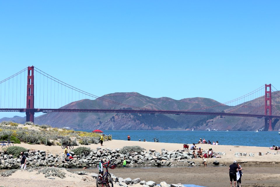 Golden Gate Bridge from Crissy Field Beach