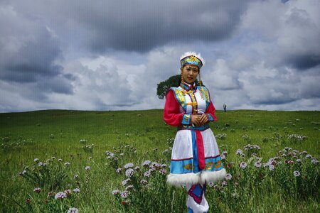 Traditional clothing woman model